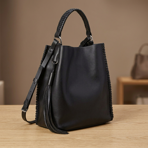 Sac à main décontracté pour femme en cuir véritable, imperméable, antivol, de haute qualité, léger, avec fermeture éclair et bandoulière chaîne - Product Image 1