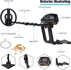 Detector de Metales Subterráneo MD4090, Buscador de Tesoros de Oro con Alta Sensibilidad y Amplio Rango de Medición, Negro/Verde - Product Image 3