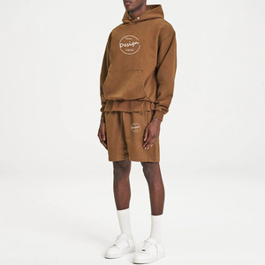 Jersey deportivo de poliéster/algodón para otoño 2025, pantalones cortos con capucha, bolsillos de canguro, 310 gramos, logotipo personalizado impreso transpirable - Product Image 5