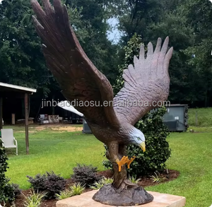 Hoogwaardig gepolijste villa-tuin decoratie, gietmetalen dierenbeeld, groot bronzen vliegende adelaar standbeeld - Product Image 2