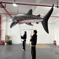 Grand ballon gonflable géant en forme de requin baleine avec lumière LED pour spectacle extérieur durable