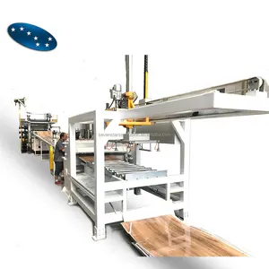 SPC PVC WPC 석재 바닥 판 만들기 기계 대리석 시트 장식 패널 압출 생산 라인 표면 처리