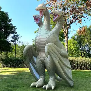 Ba đầu rồng Inflatable khủng long trang phục quái vật trang phục Trex con thú trang phục halloween cosplay