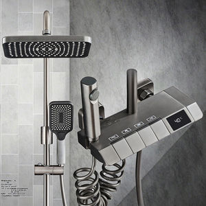 Grifo de Ducha Digital Inteligente con Pantalla, Válvula de Cerámica, Masaje, Lluvia Suave, Presurizado, Color Gris - Product Image 6