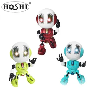 HOSHI Q2 Mainan Robot Q Cerdas, Robot Mini Pintar Logam Campuran Elektronik Lampu LED Aksi Suara Kontrol Sentuh DIY Gerakan Bicara