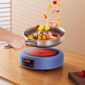 Electric Ceramic Cooktop 1 Burner Touch Control Smooth Surface Multi Temperature Adjustable For Tea Brewing And Hot Pot - Product Image 3