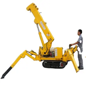 Kualitas tinggi ruang sempit lengan remote kontrol motor keranjang crawler spider crane