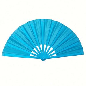 Éventail pliant personnalisé en plastique coloré de 33 cm, idéal pour le Kung Fu, les carnavals, la musique, les festivals, la danse, cadeaux et artisanat en bambou - Product Image 3
