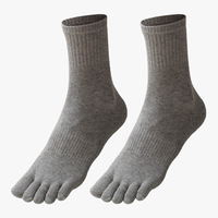 Chaussettes de sport pour hommes en coton épais et respirant, à cinq doigts, avec personnalisation de haute qualité, chaussettes à bout en tissu éponge