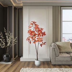 New Arrival trong nhà trang trí nội thất lớn lá nho nhựa cây nhân tạo cây xanh cảnh quan chậu cây giả - Product Image 1