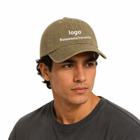 Gorras de Béisbol Deportivas al por Mayor con Logotipo Personalizado, Estilo Retro Vintage, de Algodón Lavado, Ajustables, sin Estructura, de Color Sólido y Aspecto Desgastado