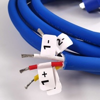 Cable de Alimentación Profesional Azul para Altavoz, 4 Conductores, con Conector SpeakON Hembra, Revestimiento de PVC, Blindaje Trenzado, 12 Pies, para Cine en Casa y HDTV
