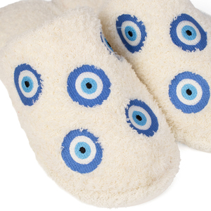 Customizable Wholesale Cute <strong>Fluffy</strong> Fuzzy <strong>Slippers</strong> Heart Evil Eye Plush Home Slides Ladies Winter Indoor Flat Warm <strong>Slipper</strong> - Product Image 5