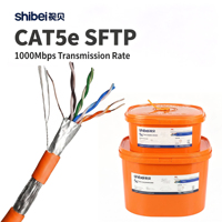 Cable LAN CAT5e SFTP de Alta Calidad, 24AWG, 1000Mbps, para Sala de Servidores, con Certificación Fluke CE RHOS