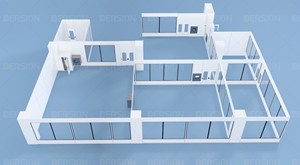 Stofvrije Modulaire Cleanroom Iso 7 Draagbare Cleanroom One-Stop Service Voor Apotheek