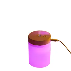 Dispositivo de aire de niebla fría colorido Mini humidificador ultrasónico portátil con función de aromaterapia para uso doméstico o en coche a través de Usb