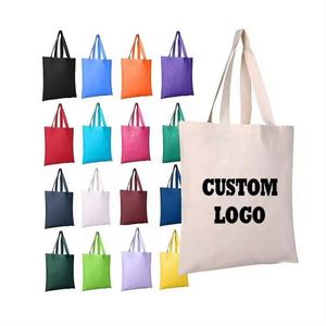 Eco Friendly Shopping <b>Canvas</b> Cotton Reusable Shop <b>Bags</b> Tote <b>Bag</b> With Custom Logo - Product Image 1