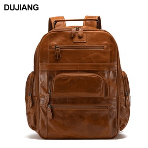 Dujiang Genuine Leather Men's <b>Backpack</b> <b>20L</b> Multi-Functional Business Travel Commuter Casual <b>Backpack</b> - Product Image 5
