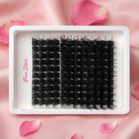 Kit de cils en grappes DIY 30D 50D 80D 100D en gros avec colle, faux cils synthétiques effet volume D Curl, pince et éventail