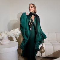 Vêtements modestes Abaya Dubaï Robe pour femmes musulmanes Robe de soirée en satin Abaya à manches longues Robe arabe du Moyen-Orient