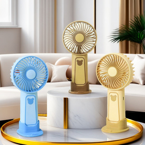 Ventilador portátil de mano con batería recargable USB, motor de 5W DC, tres velocidades para uso en escritorio o viajes. - Product Image 1