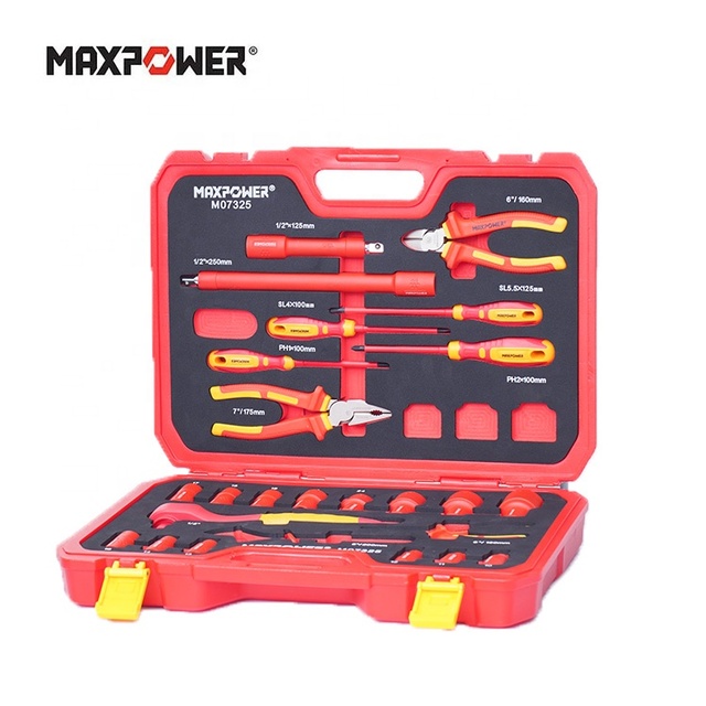 Maxpower 25 Piece VDE Insulated Tools Set Electricians Screwdriver Industrial Tool 1000V