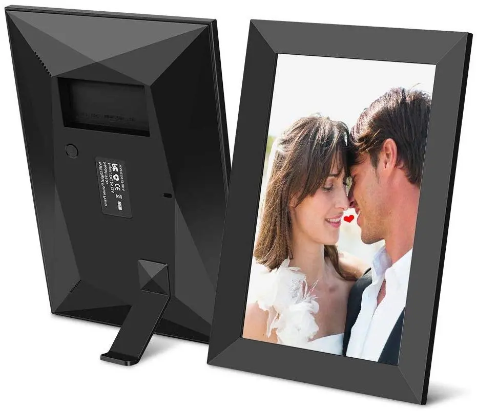 10.1 Inch WiFi Cloud Photo Frame with IPS Touch Screen HD Display 16GB Storage Share Photos/Videos via Free Frameo APP Gifts