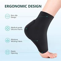Chaussettes de compression rembourrées pour la protection du talon et du tendon d'Achille, avec gel premium, pour le syndrome de Haglund et la bursite