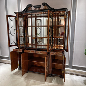 Luxury Solid Wood with Glass and Drawers <b>Sideboard</b> Wine Cabinet Cdh-b-020 Wood Cabinet - Product Image 6