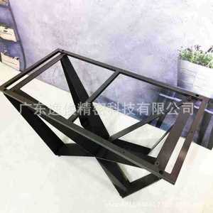 Cross Shaped Iron <b>Table</b> <b>Leg</b> Support Black Modern Minimalist Coffee <b>Table</b> Frame Durable Hardware Base - Product Image 2