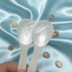 Cucharas <span class=keywords><strong>de</strong></span> Servir Personalizadas con Logotipo, Blancas, Modernas, Pequeñas, Exquisitas, <span class=keywords><strong>de</strong></span> Concha Natural, Madreperla, <span class=keywords><strong>para</strong></span> Caviar, Helado, Chocolate - Product Image 5