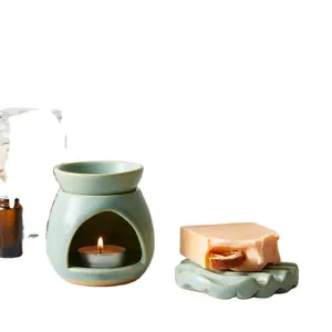 modern Stoneware cute tea light oil burner fragrance oil burner lamp oil burner