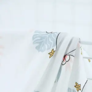 Bajo MOQ personalizado orgánico reciclado de bambú tela de impresión digital de bambú elástico tejido de punto para ropa de bebé - Product Image 4