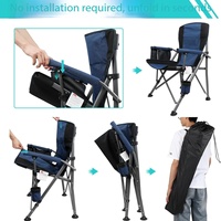 Chaise de camping pliante robuste Mingchan avec table latérale, siège portable pour la pêche et la plage, idéal pour les pique-niques en plein air et les voyages (vente en gros)