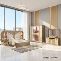 Ensemble de meubles de chambre à coucher turques modernes en bois, lit king size, suite de luxe pour la maison et l'hôtel, vente en gros à Foshan