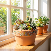 Pot de fleurs en céramique Fangsheng, style moderne, durable, léger, écologique, avec trou de drainage pour plantes succulentes