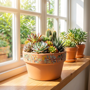 Vaso in Ceramica Resistente Fangsheng - Moderno Vaso per <span class=keywords><strong>Piante</strong></span> Succulente con Foro di Drenaggio e Decorazione per la Casa (12,5cm X 7cm) - Product Image 2