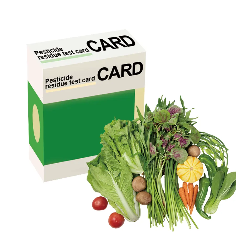 Carte de test rapide des résidus de pesticides pour le kit de test alimentaire à domicile des fruits et légumes