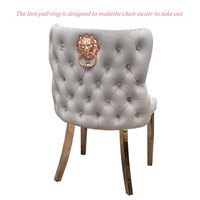 Poignées d'anneau de traction en alliage de Zinc de haute qualité en or/argent/rouge Lion de Bronze antique pour dossier de chaise pour cuisine salle à manger chambre d'hôtel
