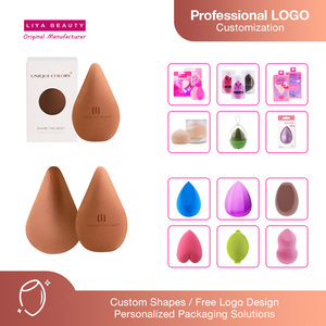 إسفنجة تجميل ناعمة جديدة خالية من اللاتكس مع تغليف مخصص وشعار خاص، إسفنجة مزج المكياج للعلامات التجارية التجميلية - Product Image 6