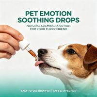 Gouttes d'huile naturelle pour animaux de compagnie avec multivitamines pour chats et chiens – Soutien émotionnel apaisant et relaxant – Complément liquide aux résultats rapides