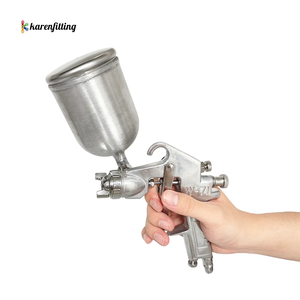 Pistolet de <span class=keywords><strong>peinture</strong></span> à alimentation par gravité W71, outils de <span class=keywords><strong>peinture</strong></span>, pistolet à air comprimé, buse de 1,3 mm, 1,5 mm, 1,8 mm, gobelet métallique de 400 cc, pulvérisateur de <span class=keywords><strong>peinture</strong></span> pneumatique - Product Image 3