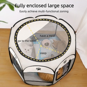 Puertas para mascotas Octagonales Plegables Viaje Camping Cachorros Gato Perro Caseta Casa Valla Tienda Sala de Parto - Product Image 3