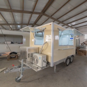 Camión de comida frita personalizable de 10 pies El remolque de comida cumple con el carrito de comida multifuncional móvil estándar americano - Product Image 1