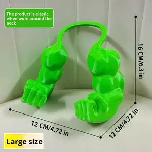 Accesorio Divertido para Fotografía de Perros Gigantes Verdes, Brazo de <span class=keywords><strong>Hulk</strong></span> con Puño de Gato, Impreso en 3D, Plástico Ecológico, Único, para Colgar en el Cuello - Product Image 3
