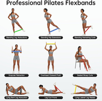 Bandes d'exercice élastiques pour la musculation, le Pilates, le yoga, la physiothérapie, bandes en silicone élastiques