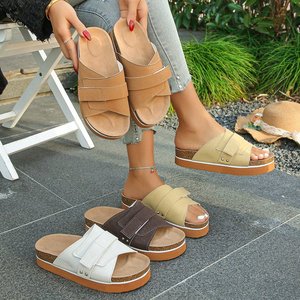 Women <strong>S</strong> Shoes Leopard Print Peep Toe <strong>Sheepskin</strong> Muffin Base <strong>Slippers</strong> Soft Plush Memory Foam for Winter Coziness - Product Image 1