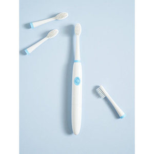 ชุดแปรงสีฟันไฟฟ้าแบบชาร์จไฟได้แบบบางขนแปรงนุ่มจอแสดงผล LED การเปลี่ยนการชาร์จการดูแลฟันการดูแลช่องปาก - Product Image 1