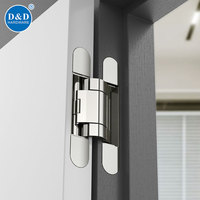 Bisagra Hidráulica de Cierre Suave con Amortiguador Invisible, Ajustable en 2D, Oculta, para Puertas de Edificios Comerciales