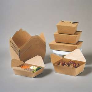 Récipient d'emballage alimentaire à emporter de boîtes en papier kraft jetables biodégradables de haute qualité - Product Image 6